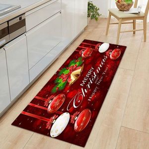 Tapis Tapis De Sol De Noël Mignon Père Noël Flocon De Neige Cloche Tapis Lavable Tapis Pour Salle De Bains Chambre Cuisine 50x80cm