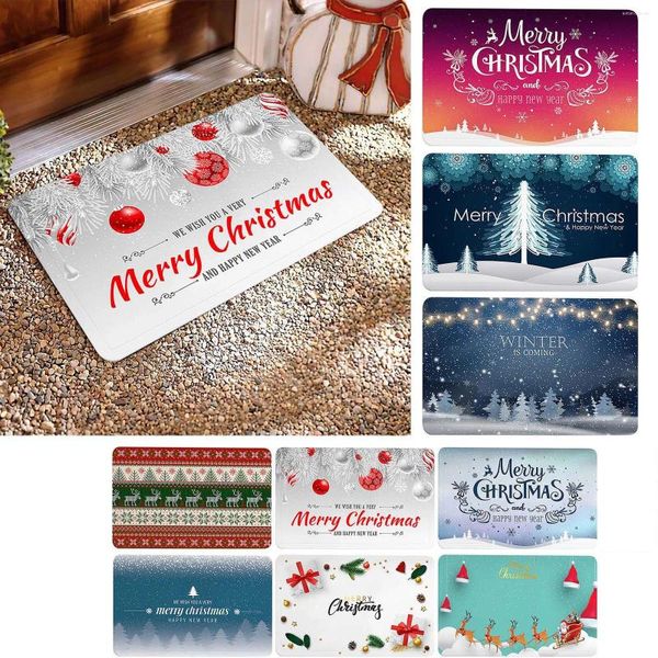 Carpets Mat de sol de Noël joyeux décor pour la salle de bain Cuisine CHAMBRE Tapis 2024 NAVIDAD ORNAMENTS DE VOTRE CADEL