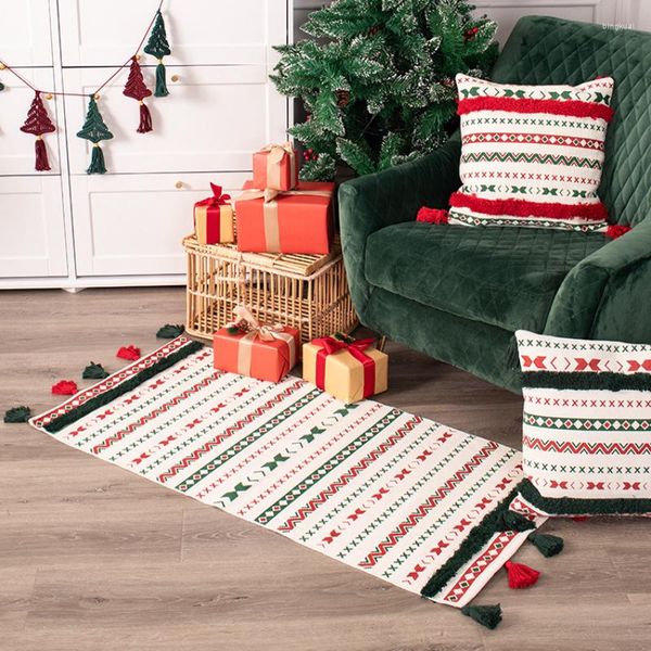 Tapis de noël pour salon tapis imprimé tapis de tissage tapis pour enfants tapis nordiques chambre décoration tapis de sol