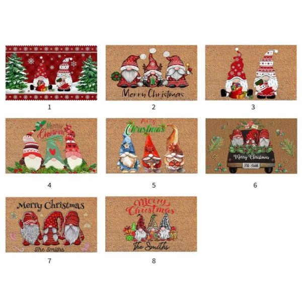 Alfombras navidad gnome enano felpudo feliz letrero de bienvenida puerta de alfombra decoración de la alfombra decoración del hogar naviDadcarpets4690055