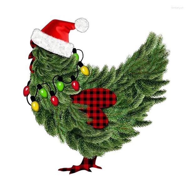 Las alfombras de Navidad es mejor en la entrada de la granja dormitorio de pollo con la puerta del piso de pollo puerta de las vacaciones de las vacaciones de animales divertidos