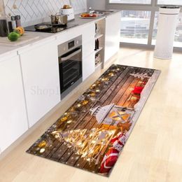 Carpets Christmas Kitchen Floor Mat Home Entrance Decorat Decoration Carpet For Living Room Corridor Balcony Tapes