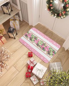 Carpets Christmas Rose Snowflake Flower Plant Poinsettia DOORMAT Decoration Home Decoration NAVIDAD ORNAMENT ANNÉE MATE DE DÉCORS DE PARTÉ DE PARTIE