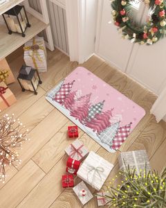 Carpets Christmas Pink Tree Snowflake Dorormat Home Decoration Carpet NAVIDAD ORNAMENT ANNÉES CONDES DE DÉCOR DE DÉCOR