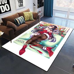 Tapijten Kerst Sexy Schoonheid HD Gedrukt Gebied Groot Tapijt Tapijt voor Woonkamer Slaapkamer Sofa Decoratie antislip Dropshipping Alfombras R230717