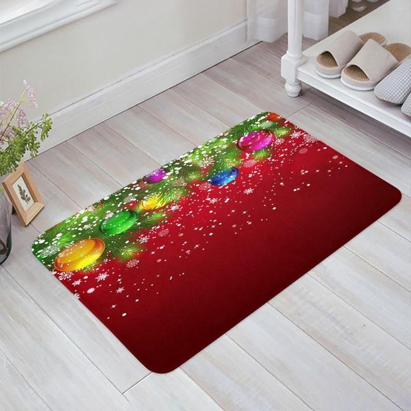 Alfombras Decoración de árboles de Navidad Bola de copo de nieve Cocina de nieve Piso de dormitorio de dormitorio Alfombra Hold Met Alfares de alfombra Decoración del hogar