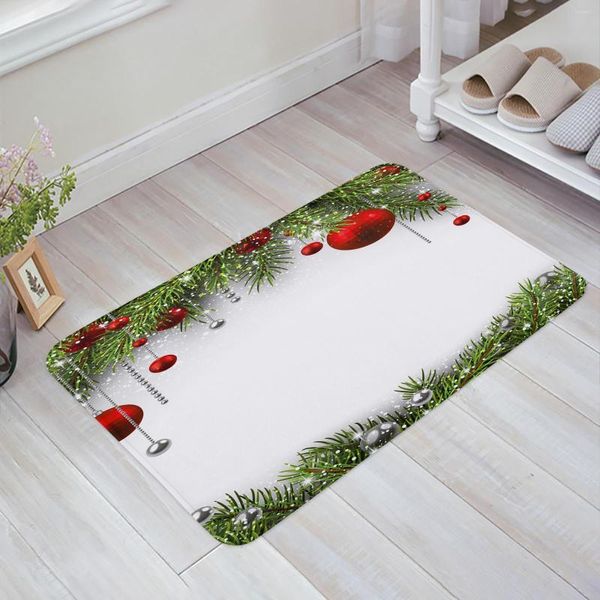 Tapis de Noël décoration d'arbre de Noël ballon de cuisine blanche paillasson chambre de bain de salle de bain piste moquette de porte de porte de porte tapis de porte