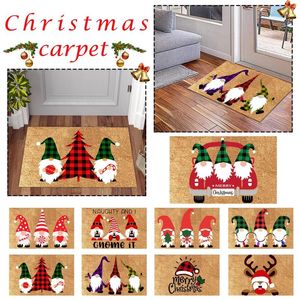 Carpets Christmas Welcome Mats pour porte d'entrée drôle de wapiti imprimé pailtre d'entrée tapis de cuisine Carpet décoration intérieure dosshiping