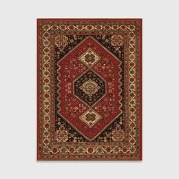 Alfombras clásicas Retro persa estilo nacional marrón rojizo oscuro felpudo dormitorio sala de estar alfombra de noche alfombra de cocina