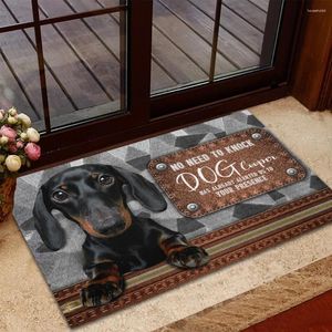 Tapis CLOOCL Pet Dog Teckel Paillasson Décor 3D Imprimer Animal Tapis antidérapant Salle de bain Chambre Salon Porche Drop