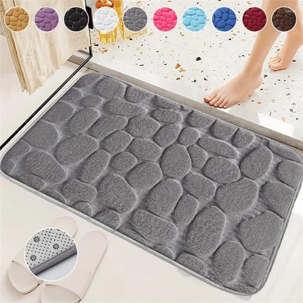 Tapis pavé de bain pavé de bain de bain doux sans glissement