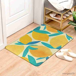 Tapijten Gekleurde planten Print Decoratieve Entree Deurmat Anti Slip Badkamer Tapijt Keuken Tapijt Tropische Stijl Home Decor Mat R230728