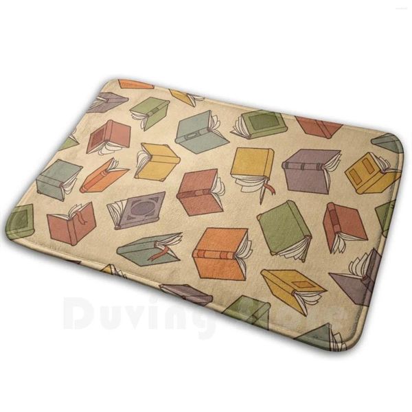 Tapis couvertures colorées-tapis rouge tapis tapis de sol antidérapants chambre livre livres introverti motif répétitif introverti