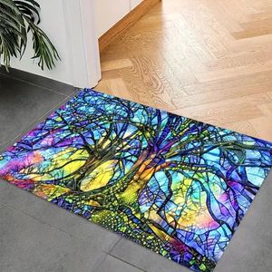 Tapis coloré la vie imprimé tapis de porte imprimées tapis de bienvenue non glipt