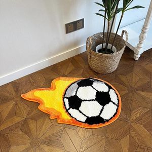 Tapis cool feu football tapis tuftés flocage chambre chambre à coucher moelleuse moquette moquette pavé de sol de sol de sol