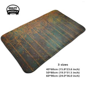 Carpets Copper Birch 3d Goods ménage tapis tapis coussin botanique plantes forestières Paysage Feuilles de feuille tombe