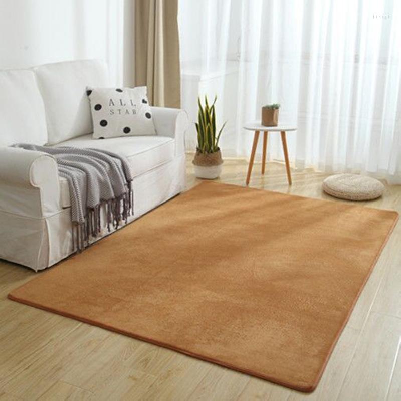 Carpets Coral Living Room Carpet Anti Slip Bedroom Bedside Large Children Crawling Rug Tatami Coffee Table Mat Home Decor