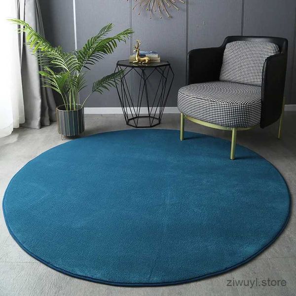 Carpets Coral Velvet Carpet Round For Home Decor Home Modern Living Room Table Tableau de basse courte Mat de pied moelle