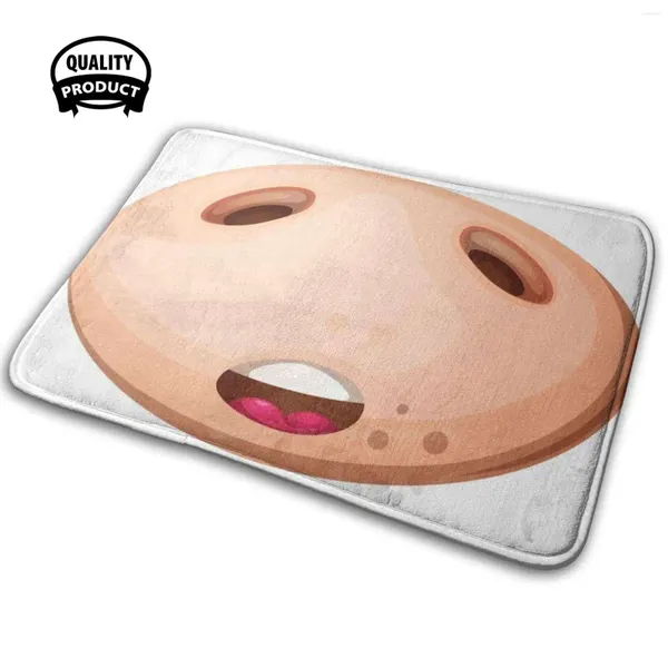 Tapis Visage de vache 3D Tapis antidérapant doux Tapis Tapis Coussin Bouche Boo Nez Pomme de terre Patato Bouilloire Mignon Coffre-fort