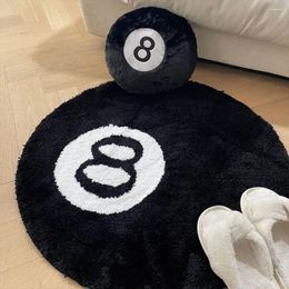 Carpets Creative 8 Ball tapis intérieur Décoration de maison Spooky Gifts Halloween Accent Round Tufting Soft Horror Movie Mat