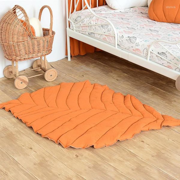 Tapis créatif bébé tapis de jeu coton feuille feuilles couverture doux tapis enfant ramper dessin animé tapis enfant chambre décoration