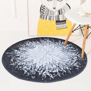 Tapis créatif abstrait géométrique rond Splash sol tapis antidérapant tapis de sol chambre salon décoration de la maison tapis