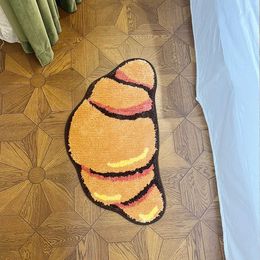Carpets Carpets en forme de croissant - tapis de pain confortable pour décoration intérieure tapis de sécurité sans glissement pour la vie et les salles de bains