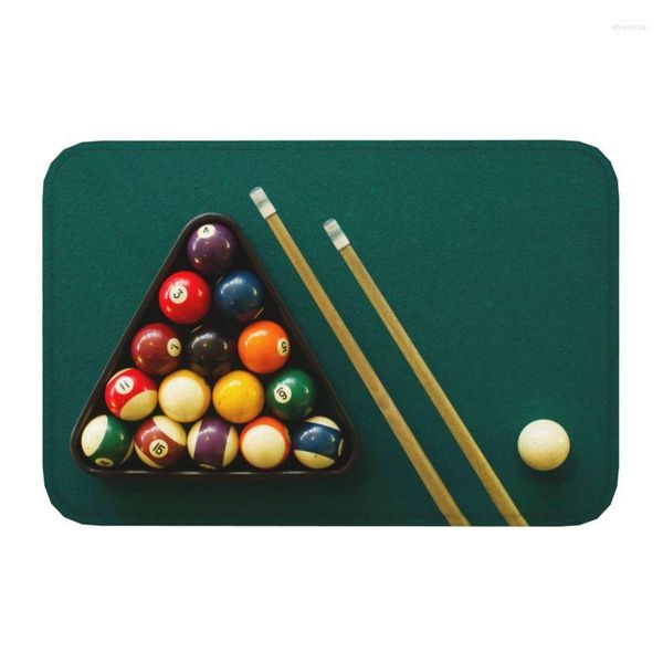 Tapis personnalisés Billard Gaming Pool Ball Paillasson Antidérapant Entrée Cuisine Porte De Bain Tapis De Sol Tapis De Garage Tapis Tapis Footpad