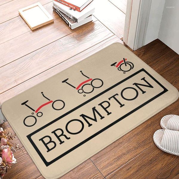 Tapis personnalisé Brompton vélo paillasson anti-dérapant entrée bain cuisine porte tapis de sol tapis de toilette tapis de salon tapis de pied