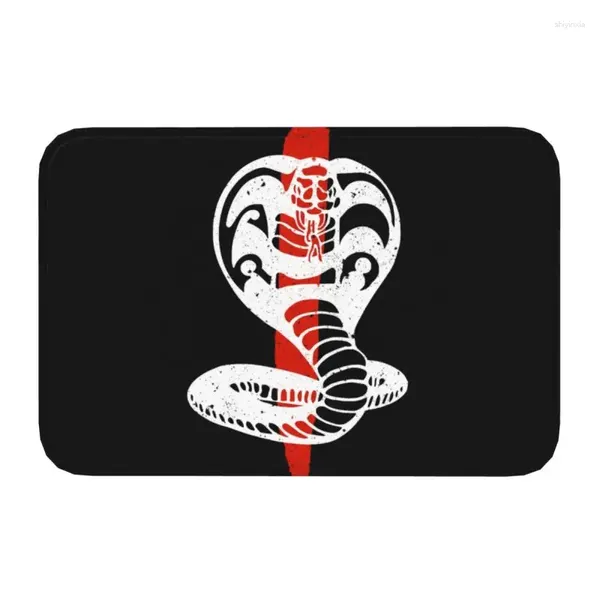 Tapis personnalisés Cobra Kai Paillasson Anti-dérapant Entrée Salle de bain Cuisine Porte Tapis de sol Karaté Kid Film Tapis de jardin Tapis Footpad