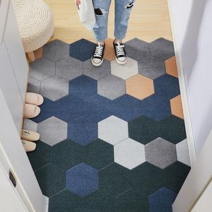 Tapijten Aangepast patroon vrij snijdende deurmat tapijt bona veranda indoor vloer bedrukte pvc mat waterdichte niet-slip home deurmatcarpets