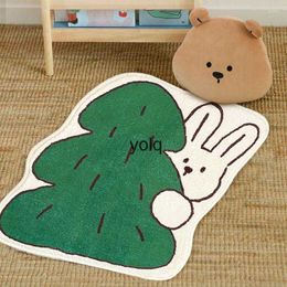 Tapis dessin animé mignon à côté du lit, tapis de sol chaud pour chambre d'enfant, tapis amusant pour allée, salle de bain H24229