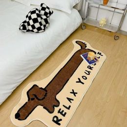 Carpets mignon dck -hund chien tapis Alien Imitation Cashmere Cartoon Couverture pour décoration de maison Balconie de chambre à coucher