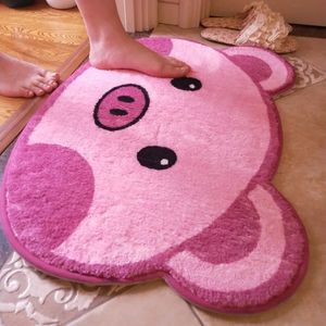 Tapis Paillasson mignon rose tapis Anime tapis cochon tapis chat tapis Grirl tapis chambre tapis de sol doux absorbant salle de bain porte tapis décor à la maison 231007