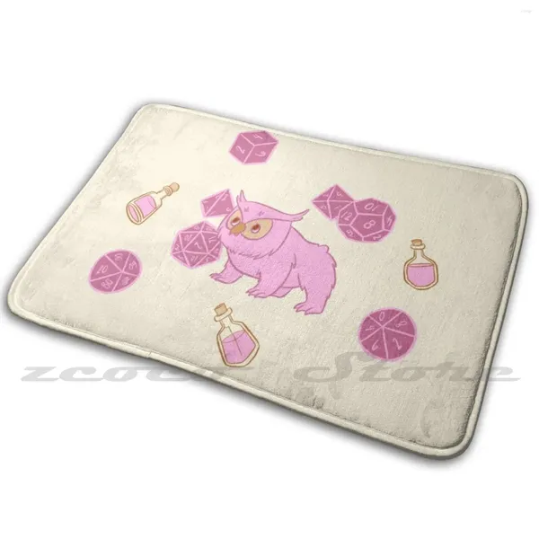 Tapis mignons hiboux et en dés.