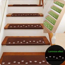 Tapis mignon modèle étape tapis tapis lumineux auto-adhésif escaliers Pad anti-dérapant tapis d'escalier pied tapis d'entrée décor à la maison