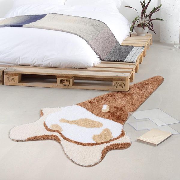 Tapis Mignon Tufté Glace Tapis De Chevet Doux Tapis Couloir Tapis Enfants Chambre Plancher Pied Pad Esthétique Maison Chambre Hiver Chaud Décor