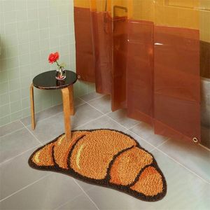 Tapis mignon touffetage Croissant tapis de bain doux tapis moelleux pain salle de bain tapis chambre tapis sol coussin de sécurité maison chambre chaud décor cadeau