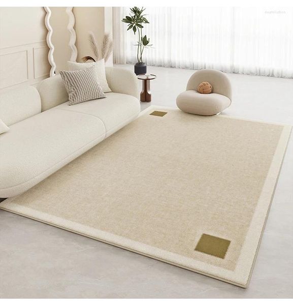 Alfombras D560 Alfombra Sala de estar Luz de lujo de gama alta Hogar Dormitorio Manta de noche Mesa de centro y alfombra de piso