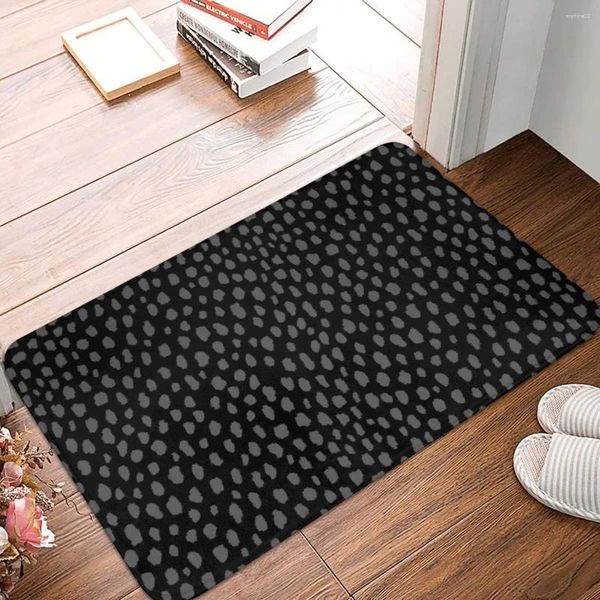 Tapis Taches Dalmates (Grisnoir) Paillasson Tapis Tapis Tapis Repose-pieds Polyester Antidérapant Anti-usure Entrée Cuisine Chambre Balcon Toilette