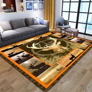 Tapijten Herten 3D Print Cartoon Kind Cadeau Slaapkamer Spelen Zachte Vloermat Flanel Traagschuim Antislip Karpetten Voor Thuis Woonkamer248h