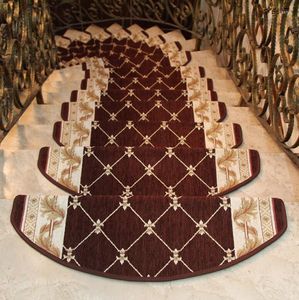 Tapijten demissir 11-stuks trap tapijt sets slipweerstand loopvlak matten stap tapijt voor 24x74 cm pasvorm 25 cm breedte