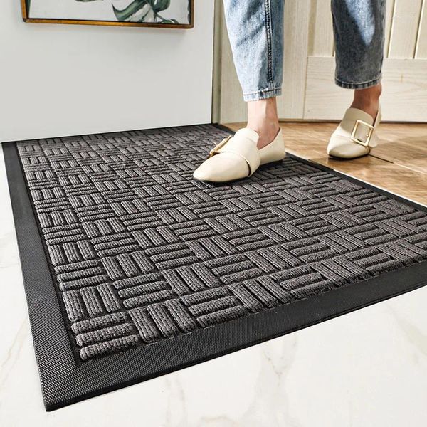 Carpets Dexi Entrée Porte en caoutchouc Anti-glipage Tapis extérieur en extérieur Strong et durable résilience Haute résistant à l'usure