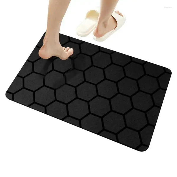 Tapis Tapis de douche en terre de diatomées Baignoire Tapis de bain antidérapant à séchage rapide pour salle de bain cuisine