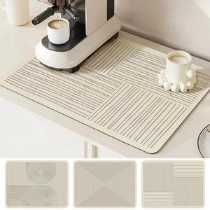 Tapis Diatomite égouttoir cuisine plat égouttoir tapis absorbant séchage tapis évier tapis vaisselle napperon café égouttoir