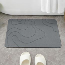 Carpets Diatomite Water-Absorbent Mats Salle de bain Porte de cuisine carrée lavable sans glissement