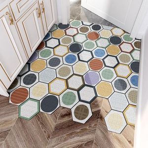 Tapijten DIY gesneden geometrisch patroon voetdoelt tapijt PVC mat
