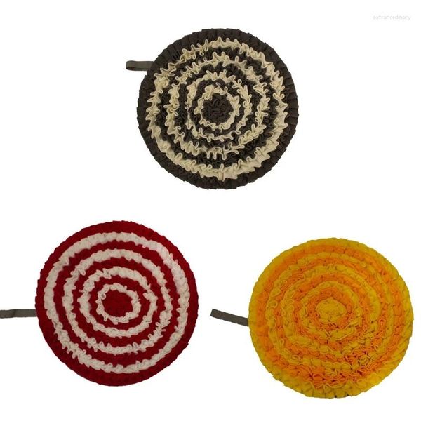 Tapis de chien Snuffle Mat Big Flower Shap Non-glissement Polaire Nez Odeur Formation pour Puzzle Toy Slow Pet Bowl