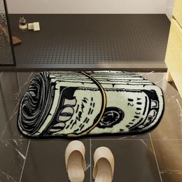 Carpets Dollar Shape Carpet Machine confortable Décoration de porte cachemire Mat de porte cachemire Absorbant de salle de bain Absorbant sans glissement de salon