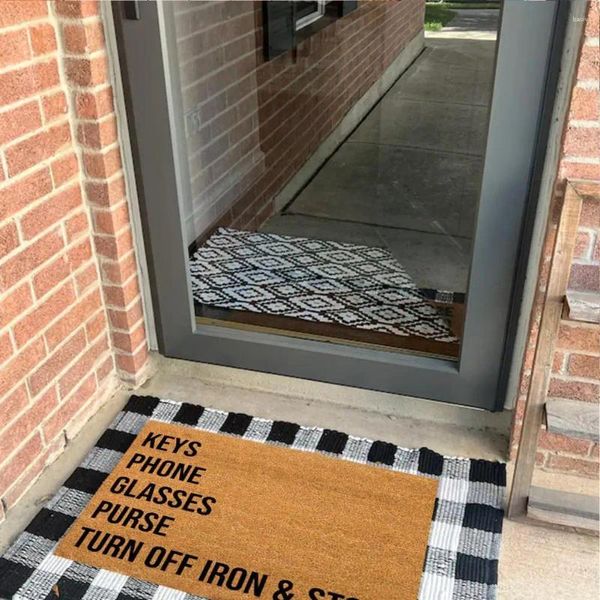 Tapis de porte antidérapant, paillasson d'entrée, Design Alphabet amusant pour la maison, cuisine, salle de bain, facile à nettoyer, vacances à la ferme